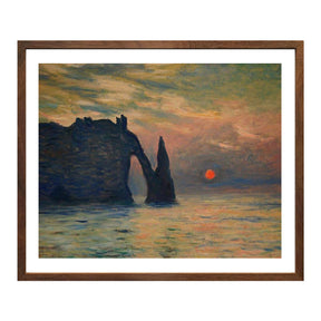 Claude Monet Wall Art The Cliff Tretat Sunset Poster Framed