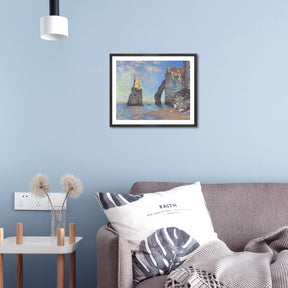 Claude Monet Wall Art The Cliffs At Etretat Poster Framed