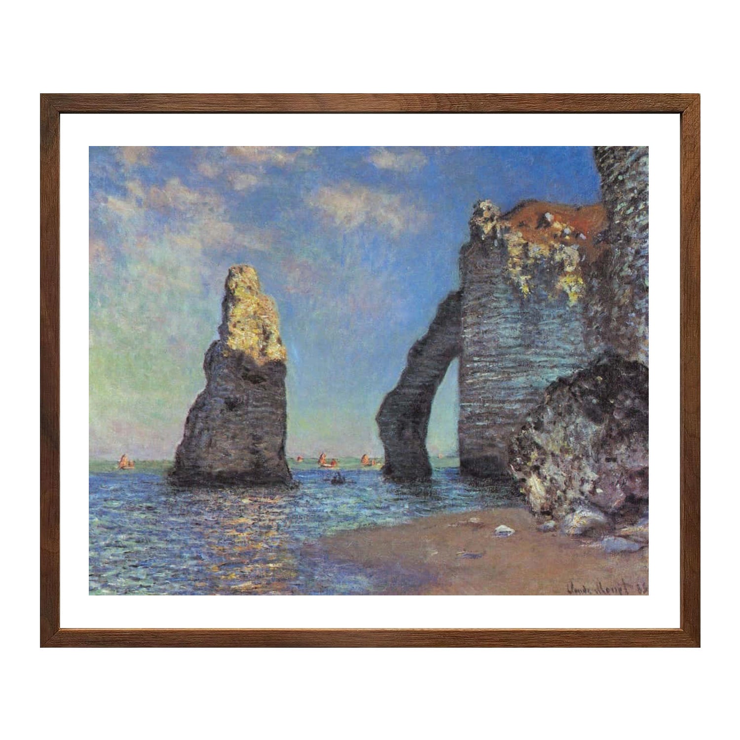 Claude Monet Wall Art The Cliffs At Etretat Poster Framed