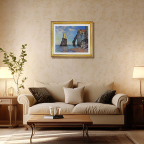 Claude Monet Wall Art The Cliffs At Etretat Poster Framed