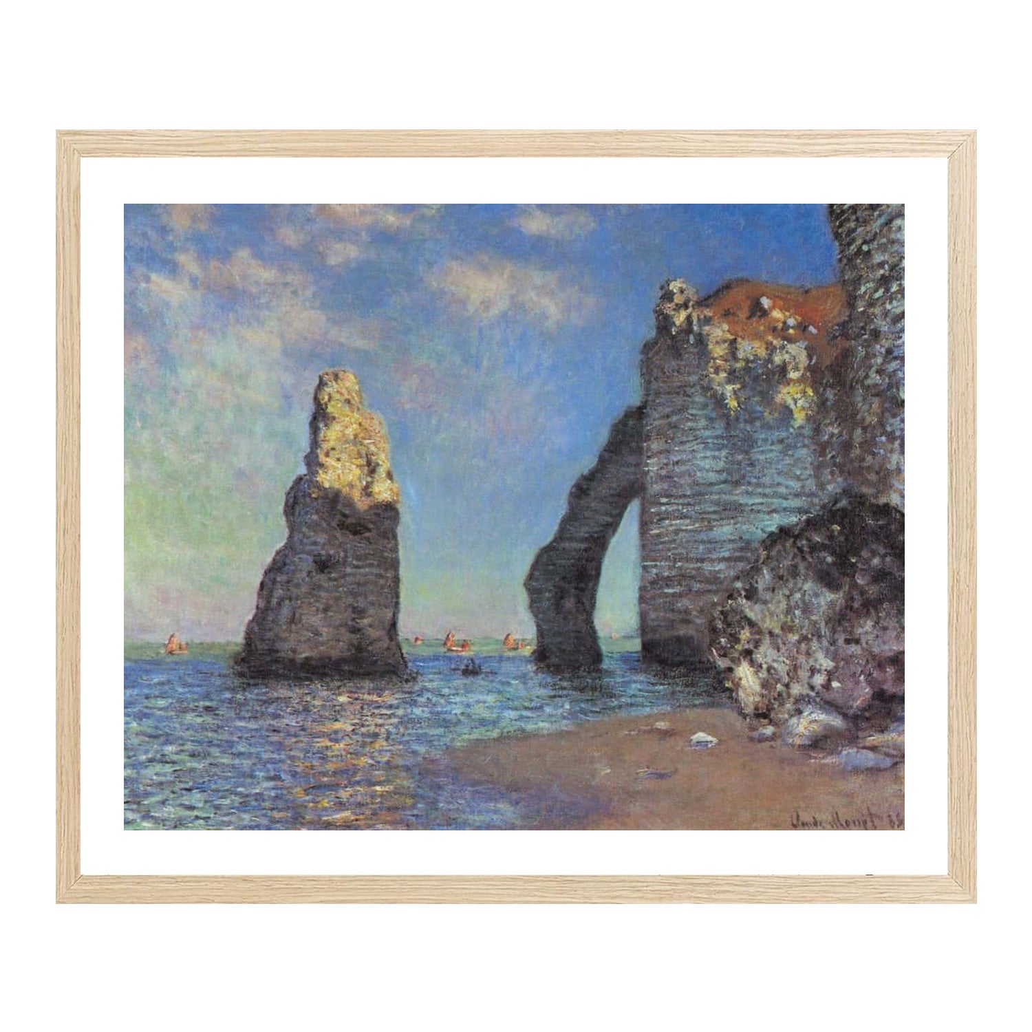 Claude Monet Wall Art The Cliffs At Etretat Poster Framed