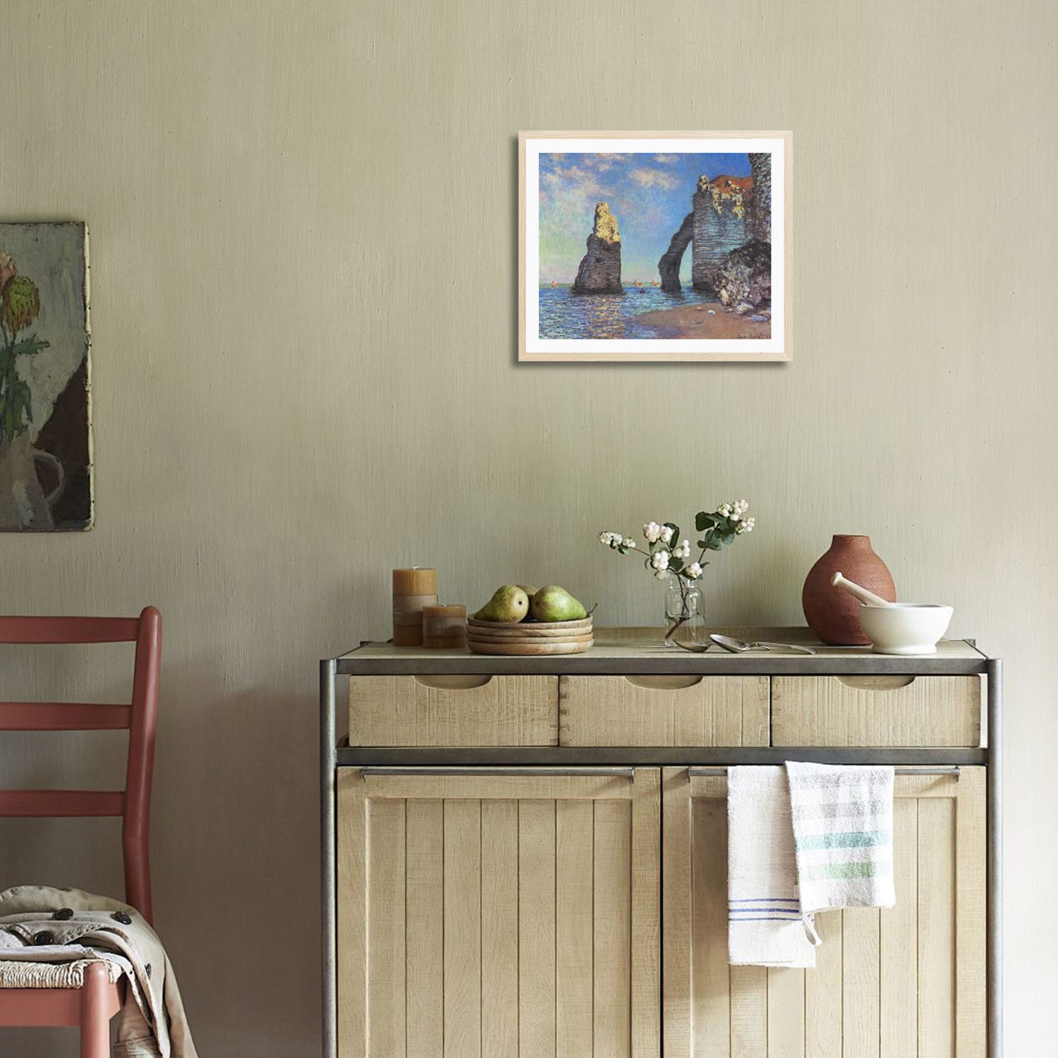 Claude Monet Wall Art The Cliffs At Etretat Poster Framed