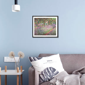 Claude Monet Wall Art The Garden At Giverny Poster Framed