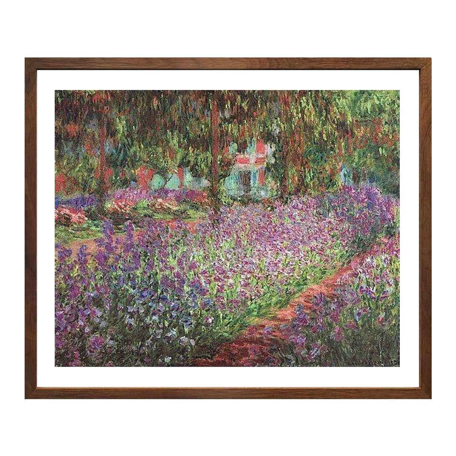 Claude Monet Wall Art The Garden At Giverny Poster Framed