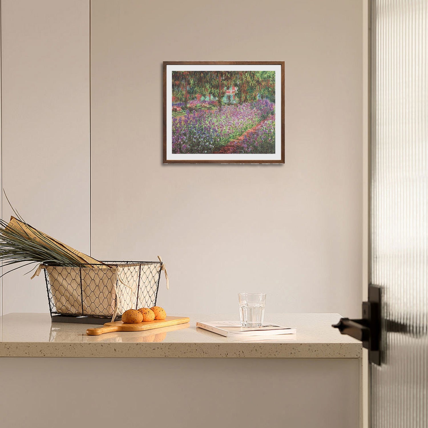 Claude Monet Wall Art The Garden At Giverny Poster Framed