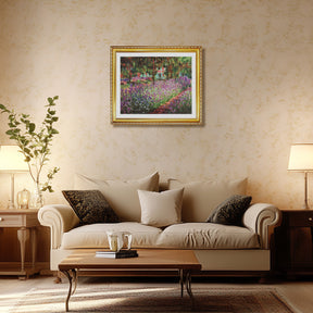 Claude Monet Wall Art The Garden At Giverny Poster Framed