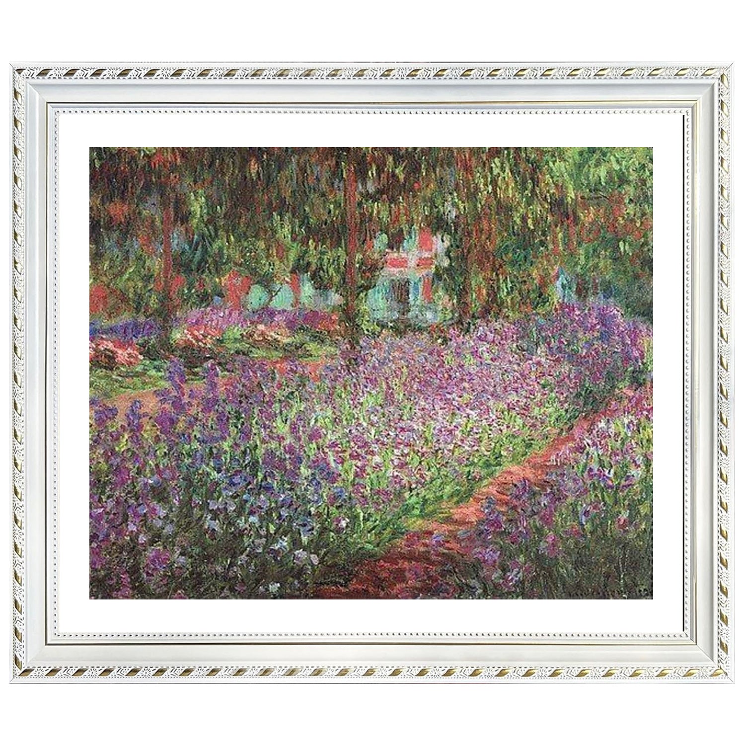 Claude Monet Wall Art The Garden At Giverny Poster Framed