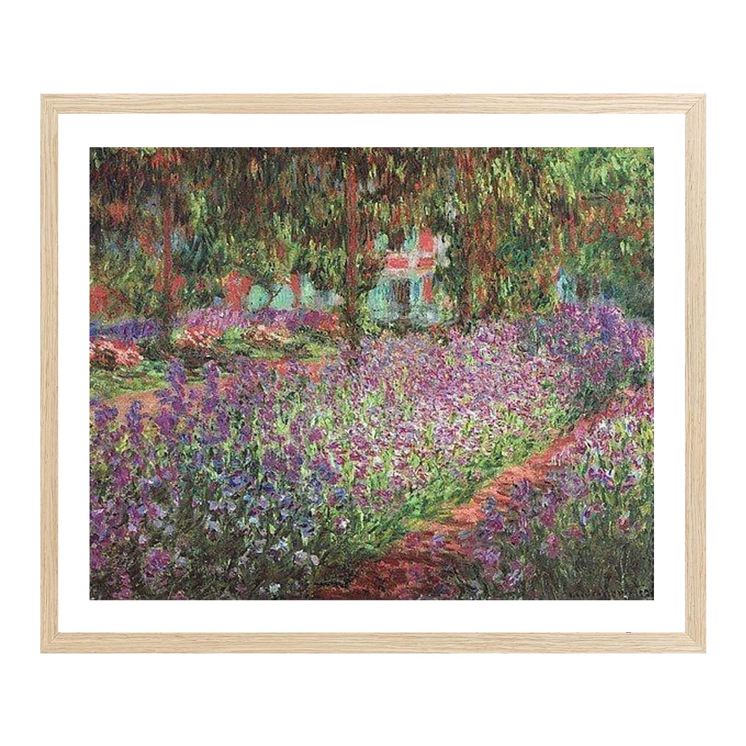 Claude Monet Wall Art The Garden At Giverny Poster Framed