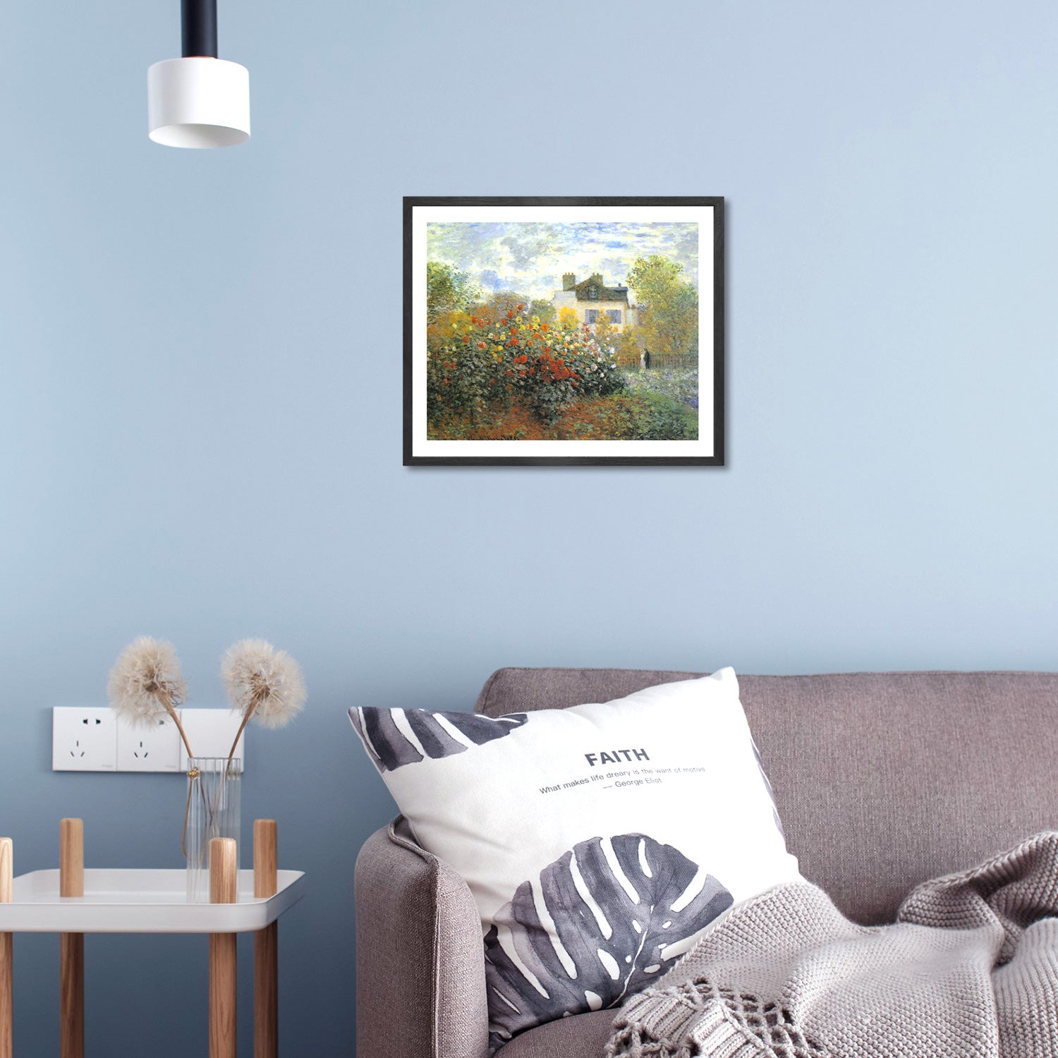 Claude Monet Wall Art The Garden Of Monet At Argenteuil Poster Framed