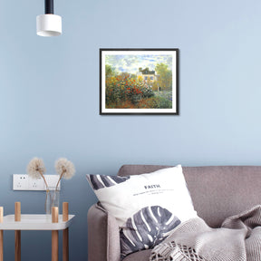 Claude Monet Wall Art The Garden Of Monet At Argenteuil Poster Framed