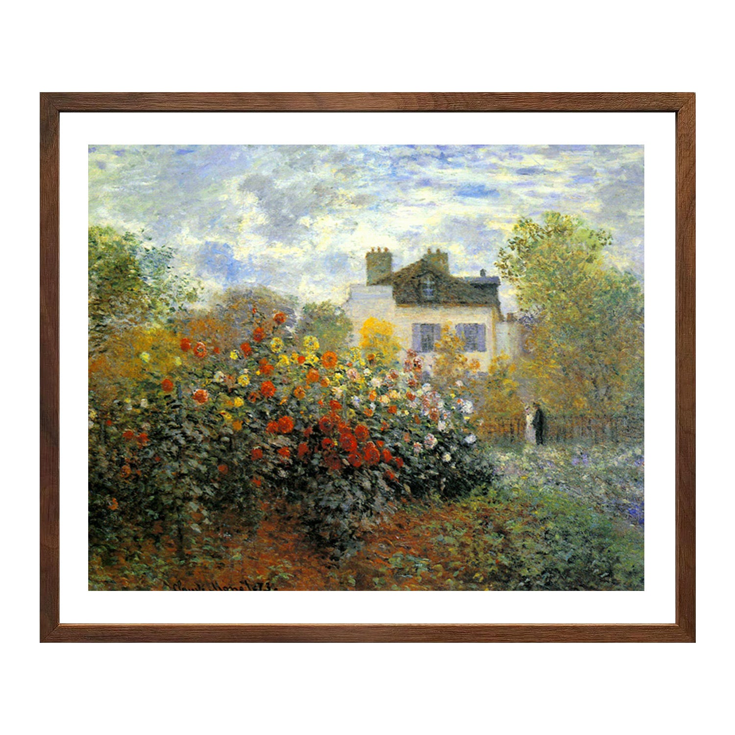 Claude Monet Wall Art The Garden Of Monet At Argenteuil Poster Framed