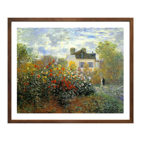 Claude Monet Wall Art The Garden Of Monet At Argenteuil Poster Framed