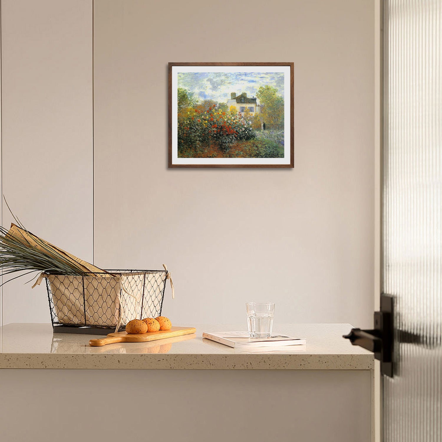 Claude Monet Wall Art The Garden Of Monet At Argenteuil Poster Framed