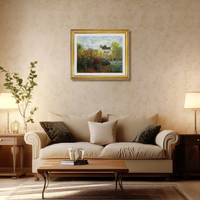 Claude Monet Wall Art The Garden Of Monet At Argenteuil Poster Framed
