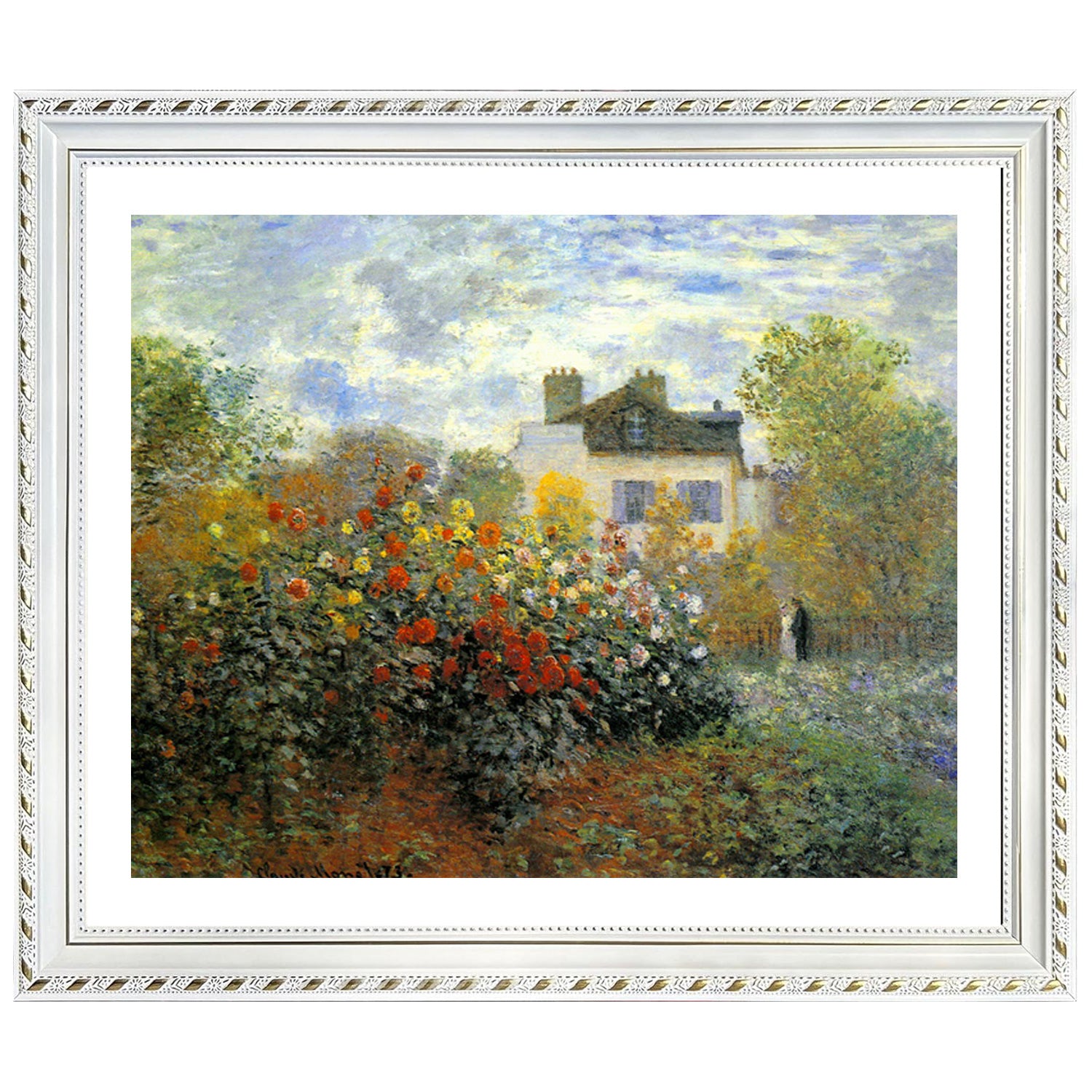 Claude Monet Wall Art The Garden Of Monet At Argenteuil Poster Framed