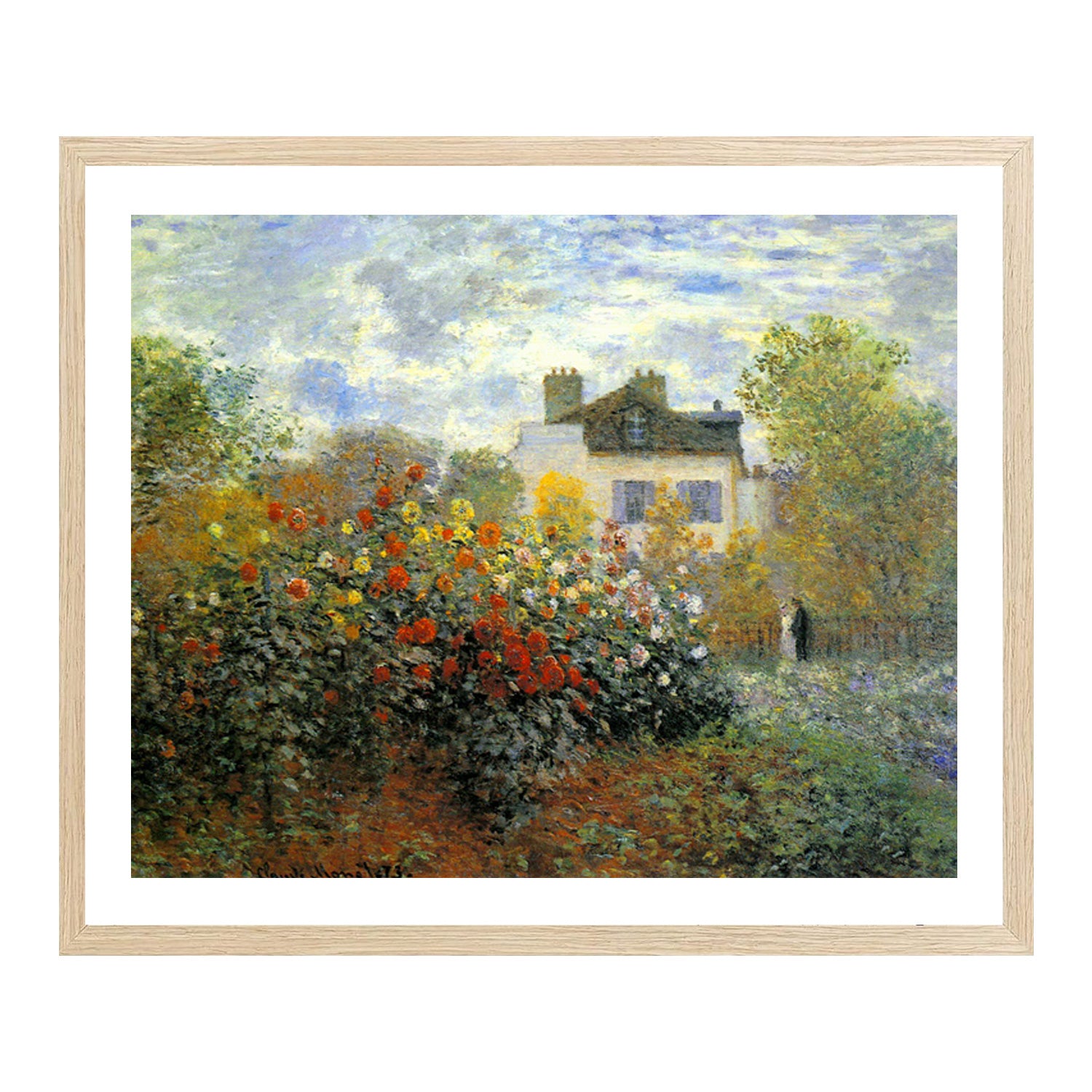 Claude Monet Wall Art The Garden Of Monet At Argenteuil Poster Framed
