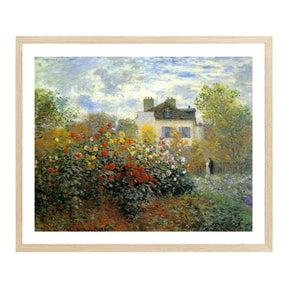 Claude Monet Wall Art The Garden Of Monet At Argenteuil Poster Framed