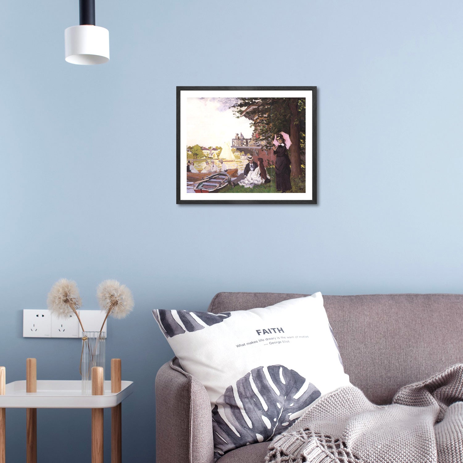 Claude Monet Wall Art The Landing State Poster Framed