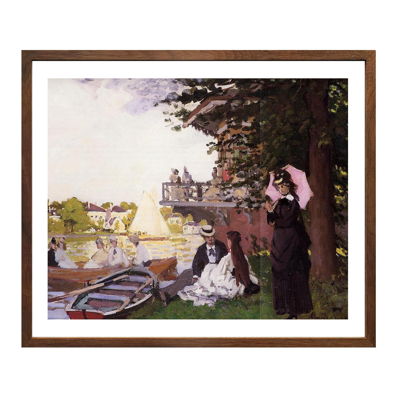 Claude Monet Wall Art The Landing State Poster Framed