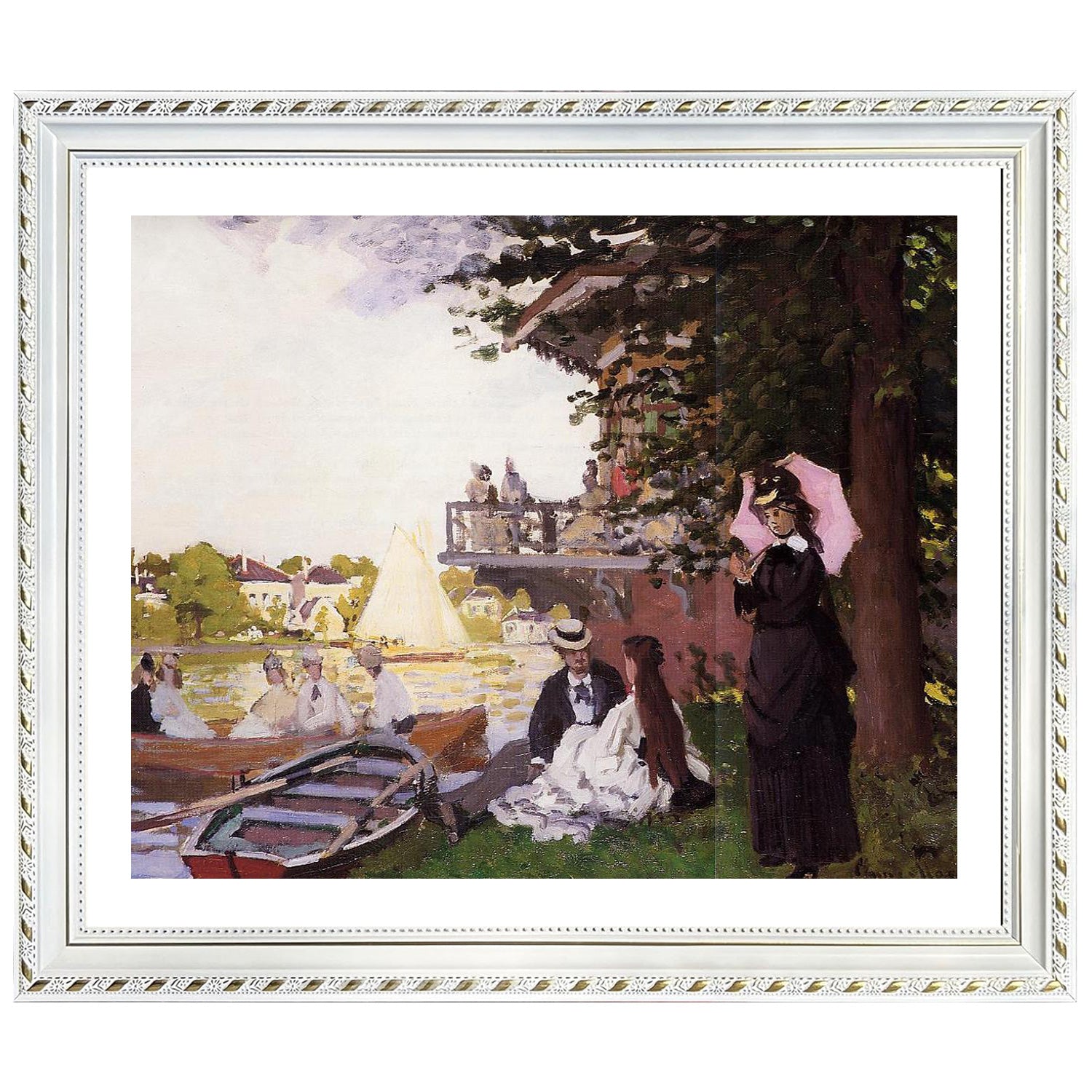 Claude Monet Wall Art The Landing State Poster Framed