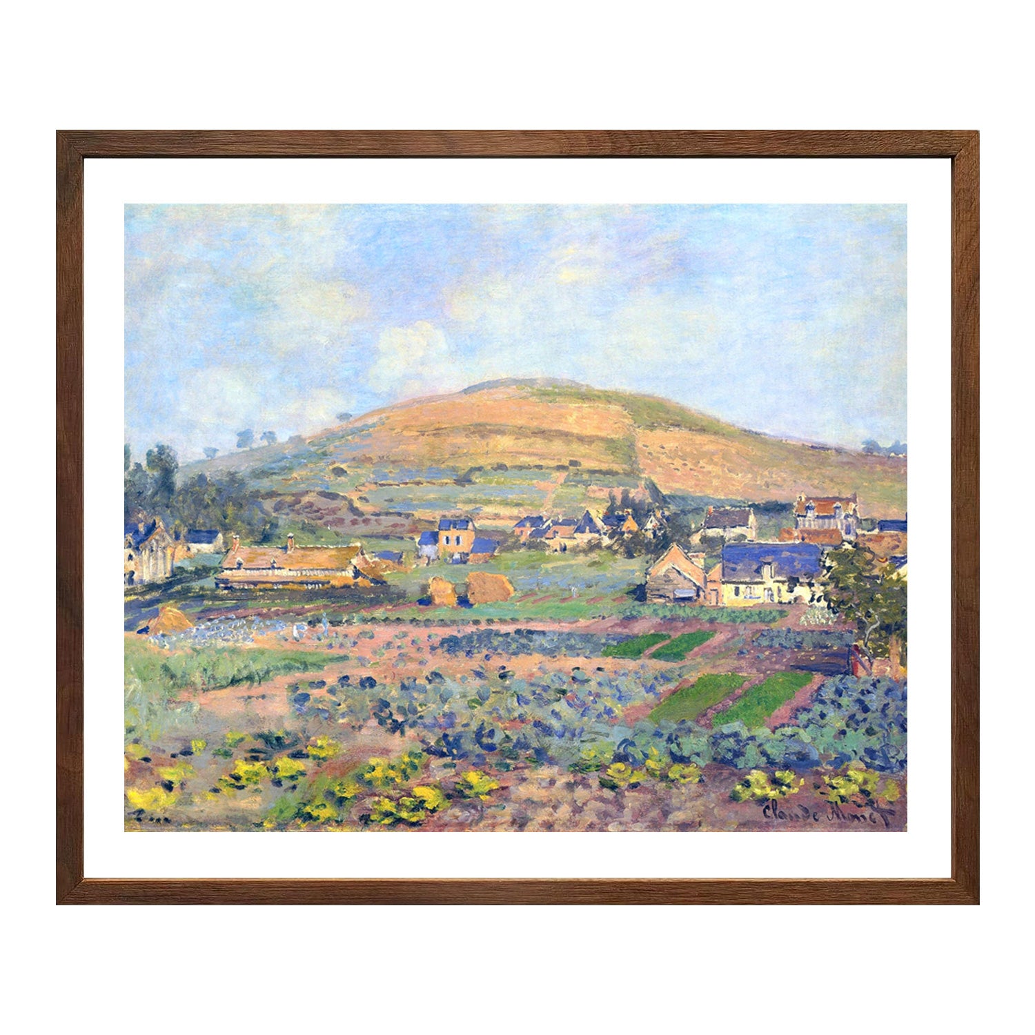Claude Monet Wall Art The Mount Riboudet In Rouen At Spring Poster Framed