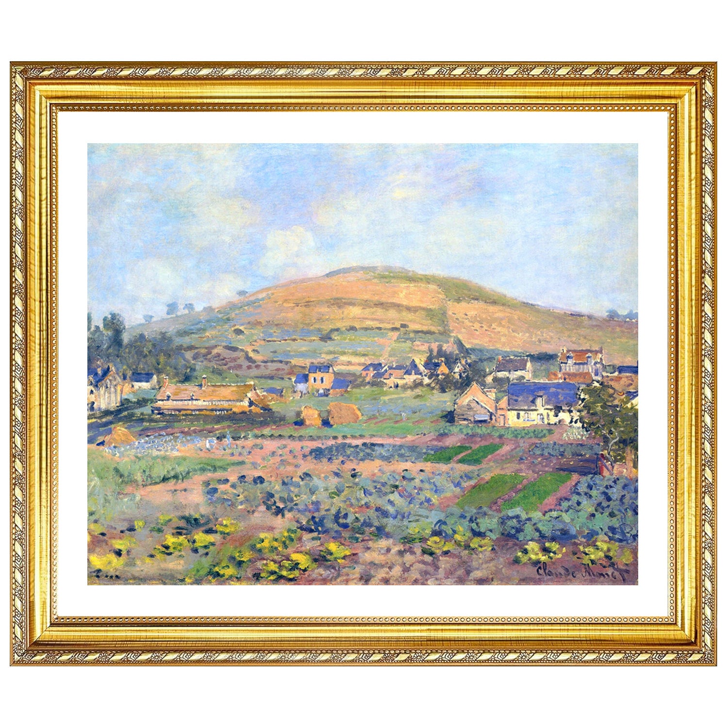 Claude Monet Wall Art The Mount Riboudet In Rouen At Spring Poster Framed