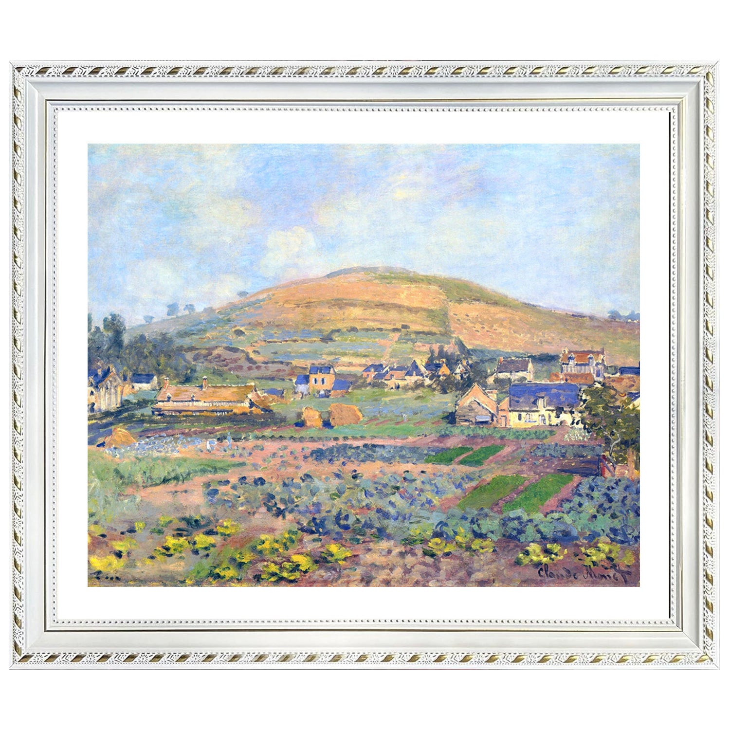 Claude Monet Wall Art The Mount Riboudet In Rouen At Spring Poster Framed