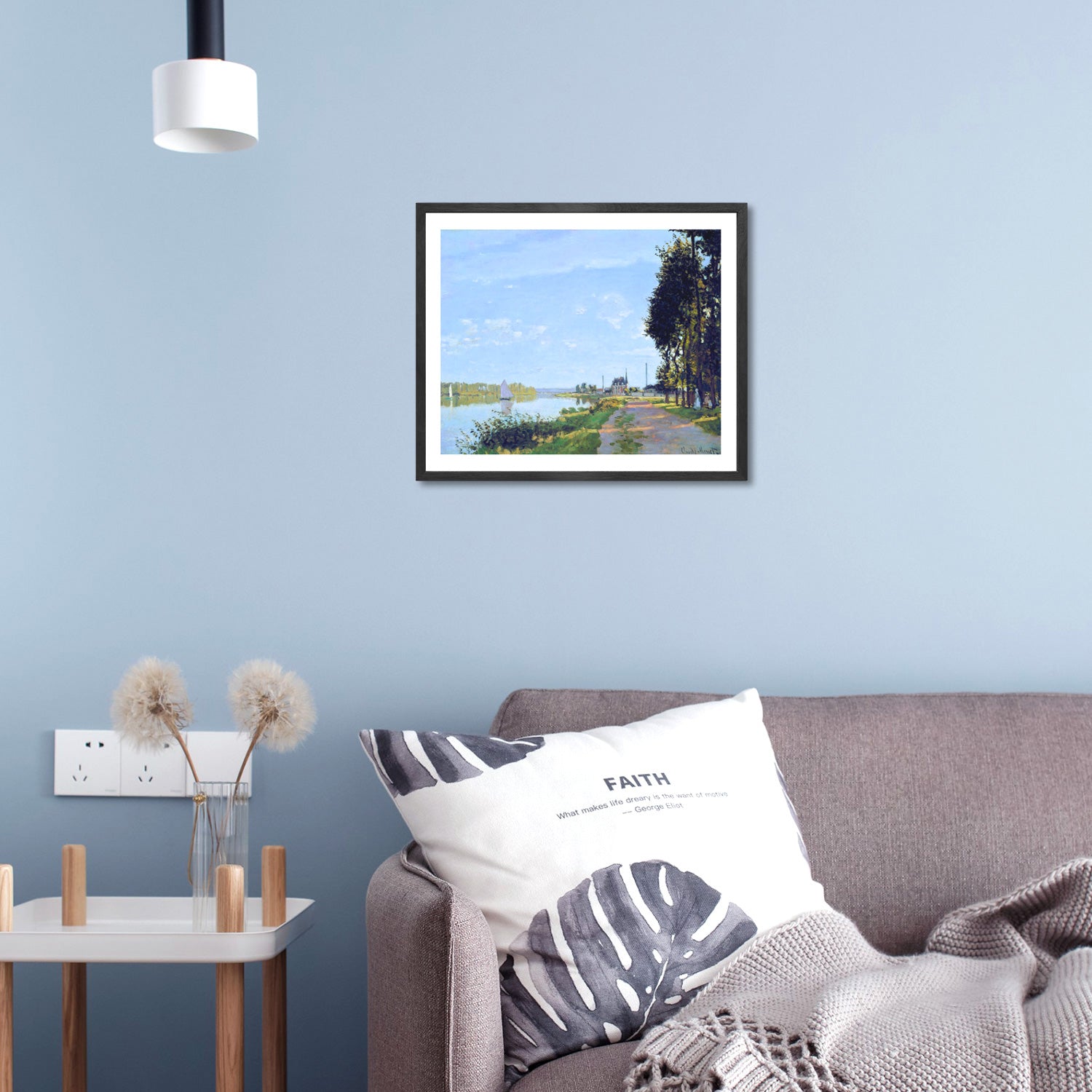 Claude Monet Wall Art The Promenade At Argenteuil Poster Framed