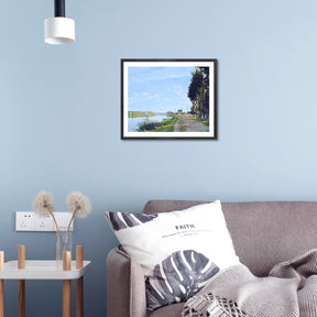 Claude Monet Wall Art The Promenade At Argenteuil Poster Framed