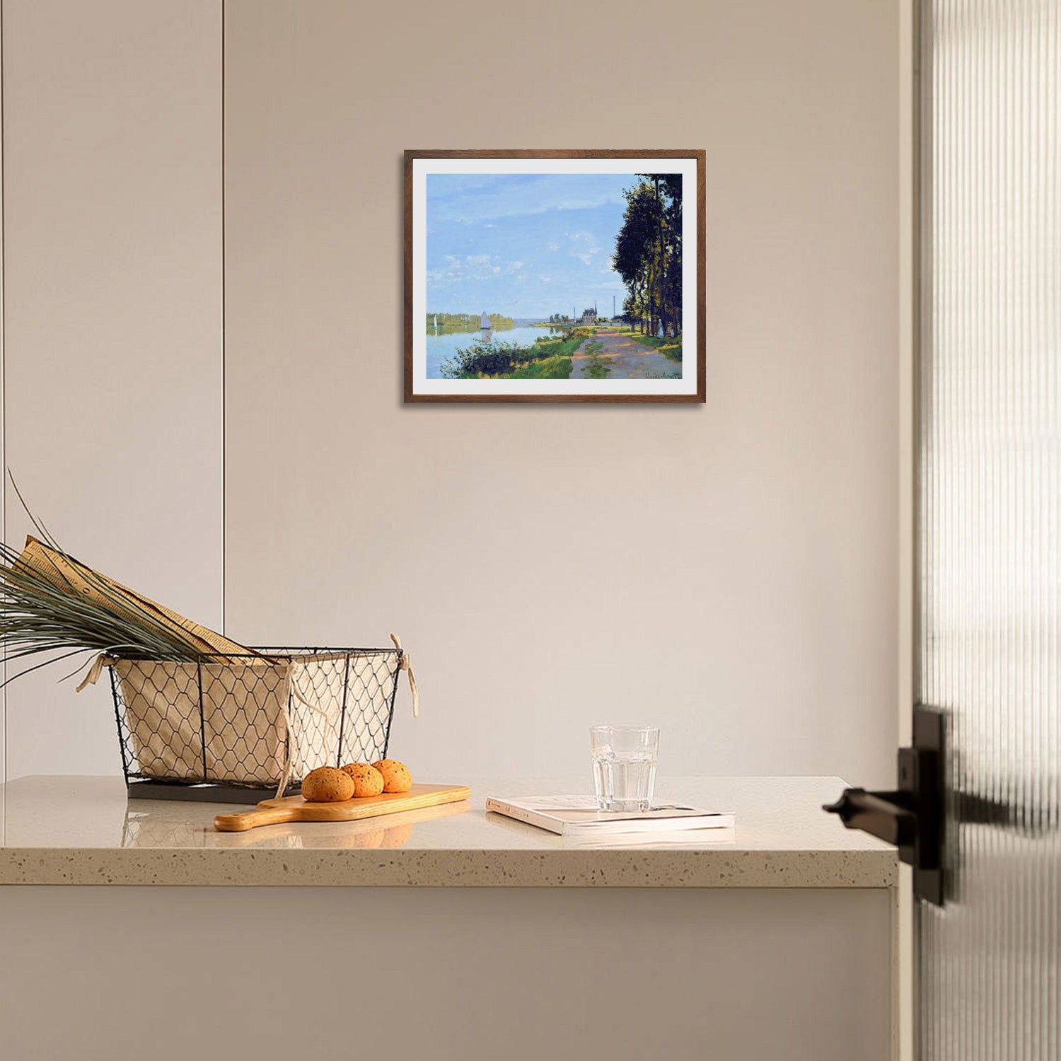 Claude Monet Wall Art The Promenade At Argenteuil Poster Framed