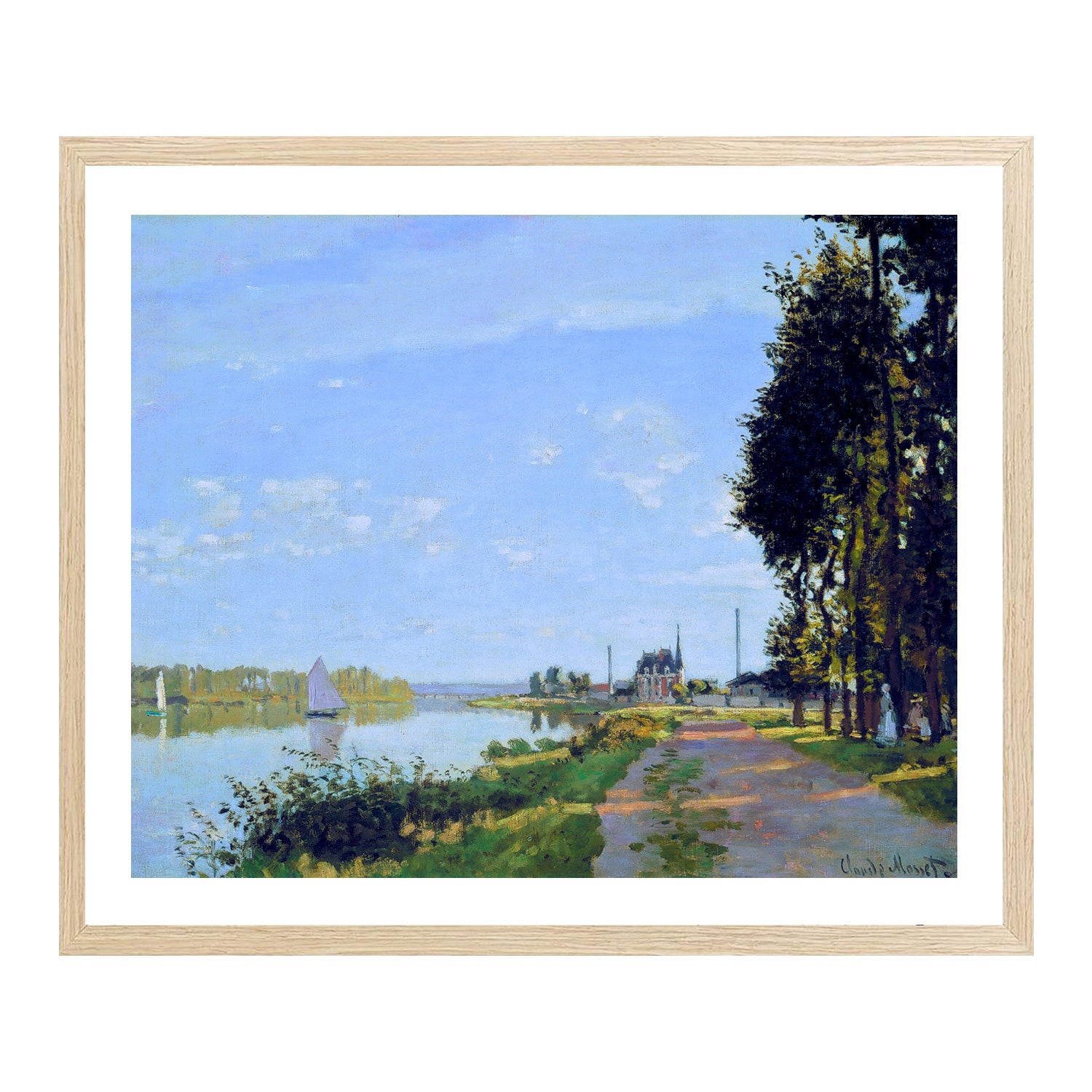 Claude Monet Wall Art The Promenade At Argenteuil Poster Framed