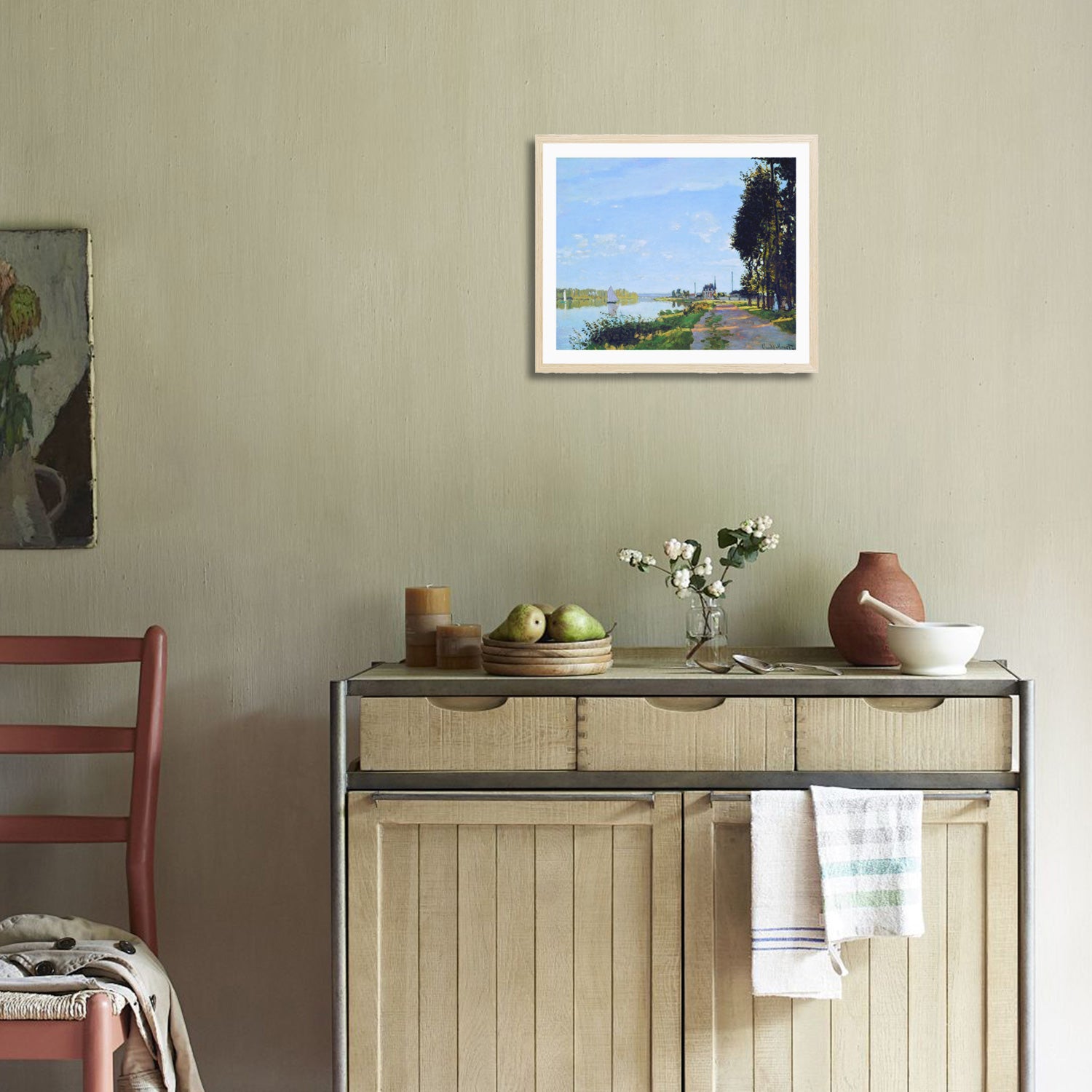 Claude Monet Wall Art The Promenade At Argenteuil Poster Framed