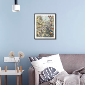 Claude Monet Wall Art The Rue Montorgueil In Paris Poster Framed