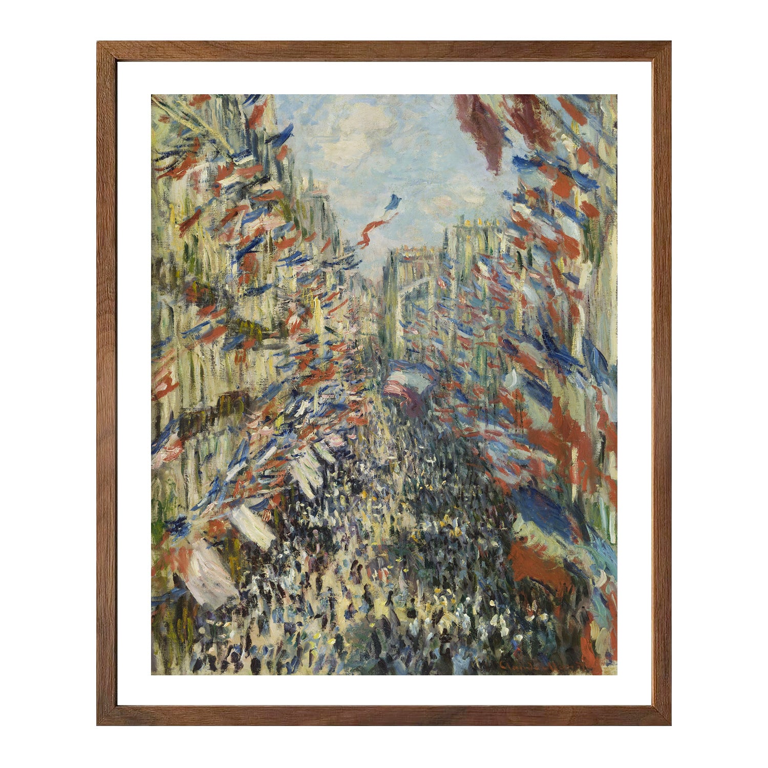 Claude Monet Wall Art The Rue Montorgueil In Paris Poster Framed