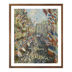 Claude Monet Wall Art The Rue Montorgueil In Paris Poster Framed