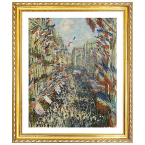 Claude Monet Wall Art The Rue Montorgueil In Paris Poster Framed
