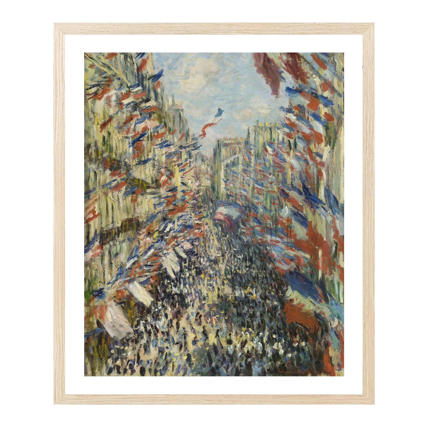 Claude Monet Wall Art The Rue Montorgueil In Paris Poster Framed
