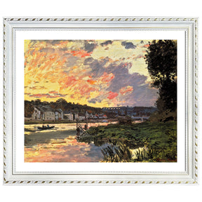 Claude Monet Wall Art The Seine At Bougival In The Evening Poster Framed