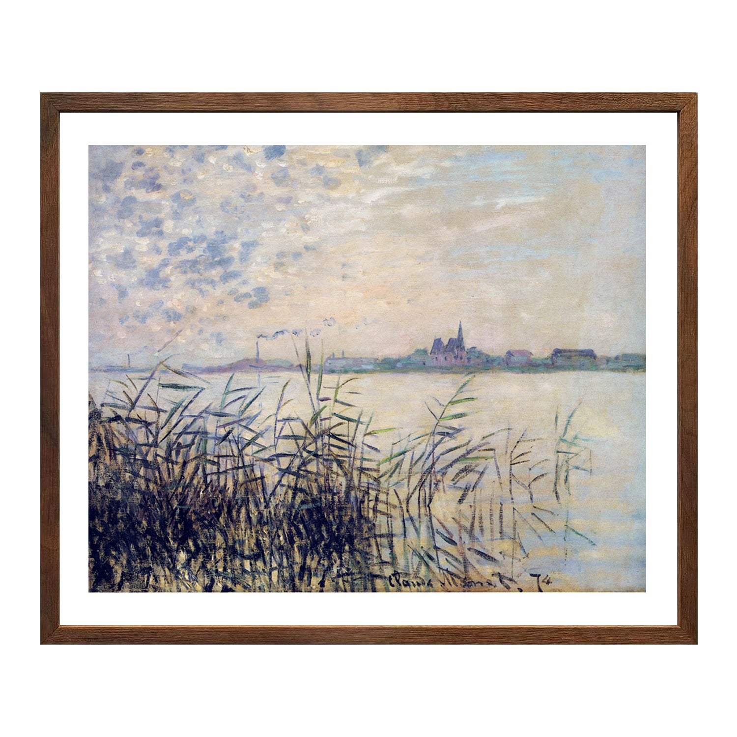 Claude Monet Wall Art The Seine Near Argenteuil Poster Framed