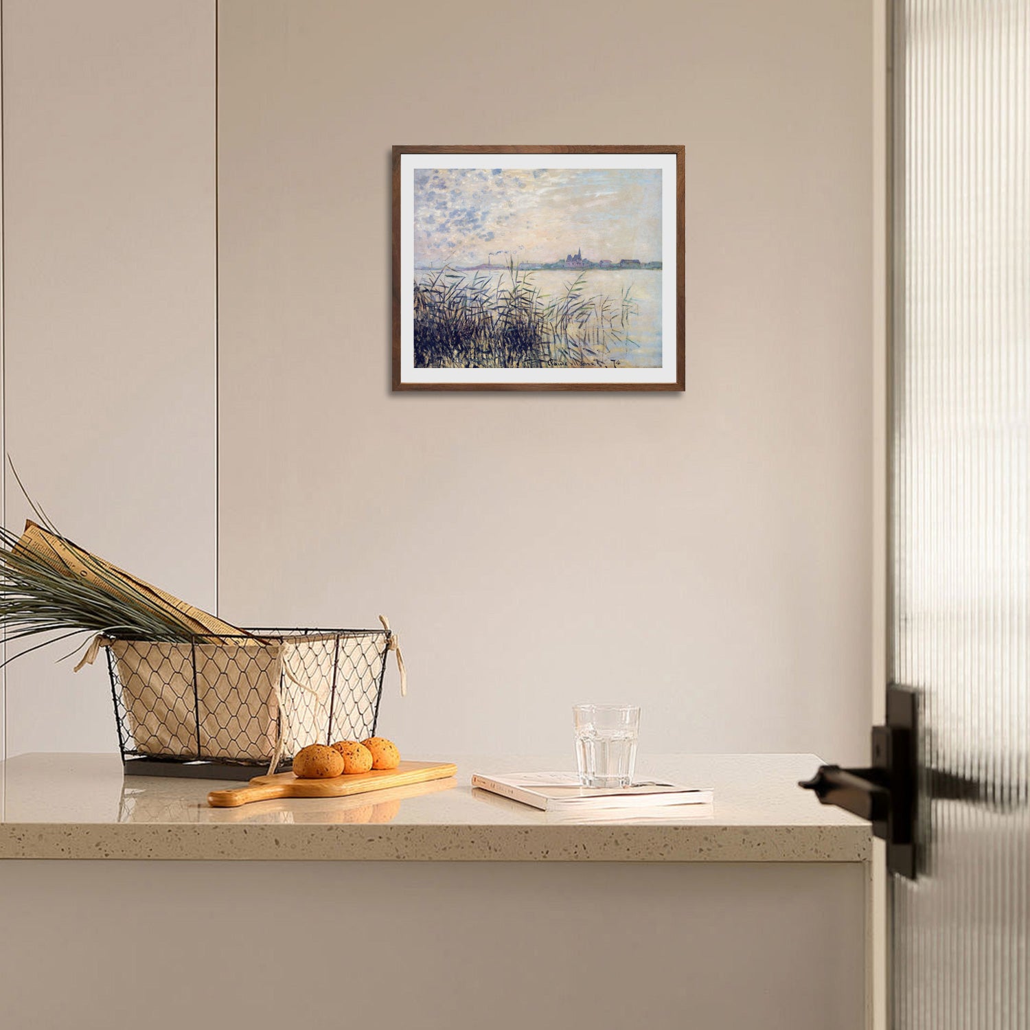 Claude Monet Wall Art The Seine Near Argenteuil Poster Framed