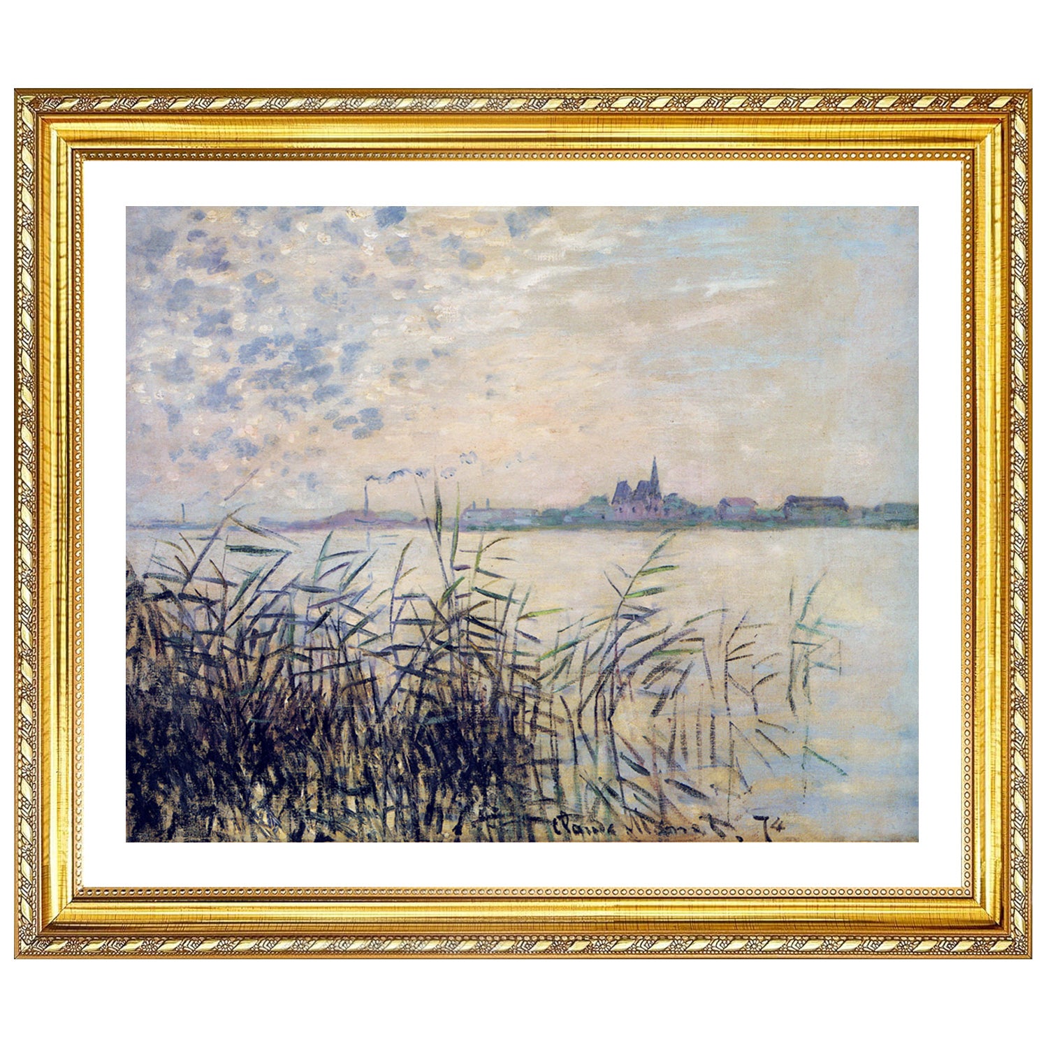 Claude Monet Wall Art The Seine Near Argenteuil Poster Framed