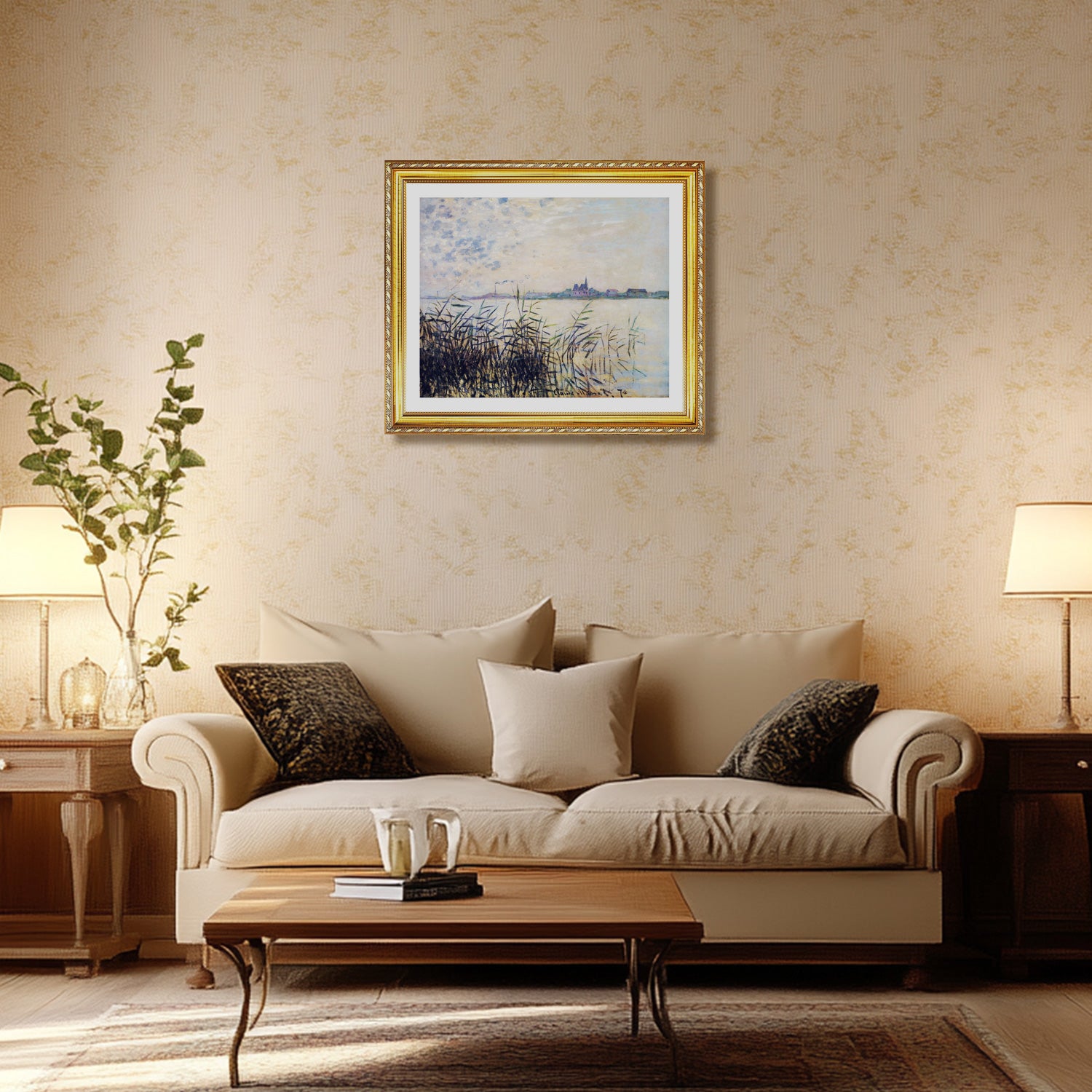 Claude Monet Wall Art The Seine Near Argenteuil Poster Framed