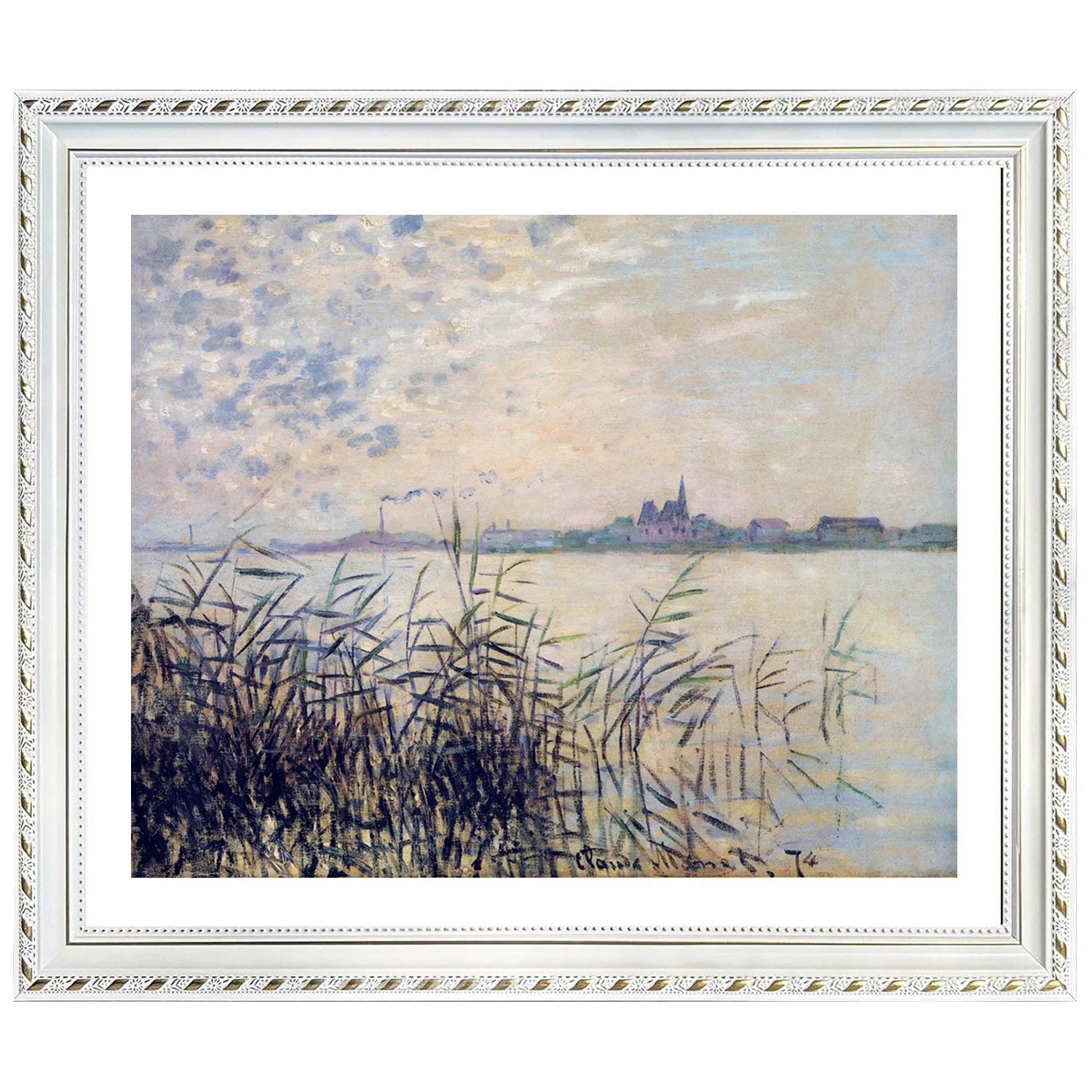 Claude Monet Wall Art The Seine Near Argenteuil Poster Framed