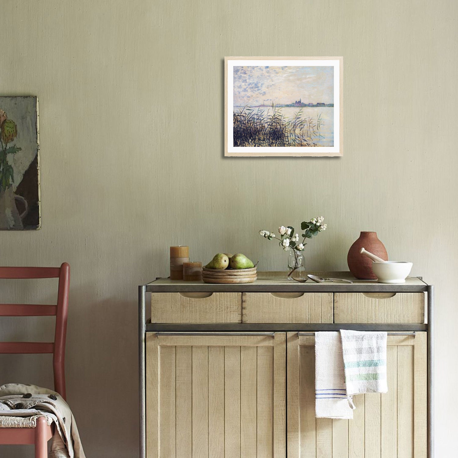 Claude Monet Wall Art The Seine Near Argenteuil Poster Framed