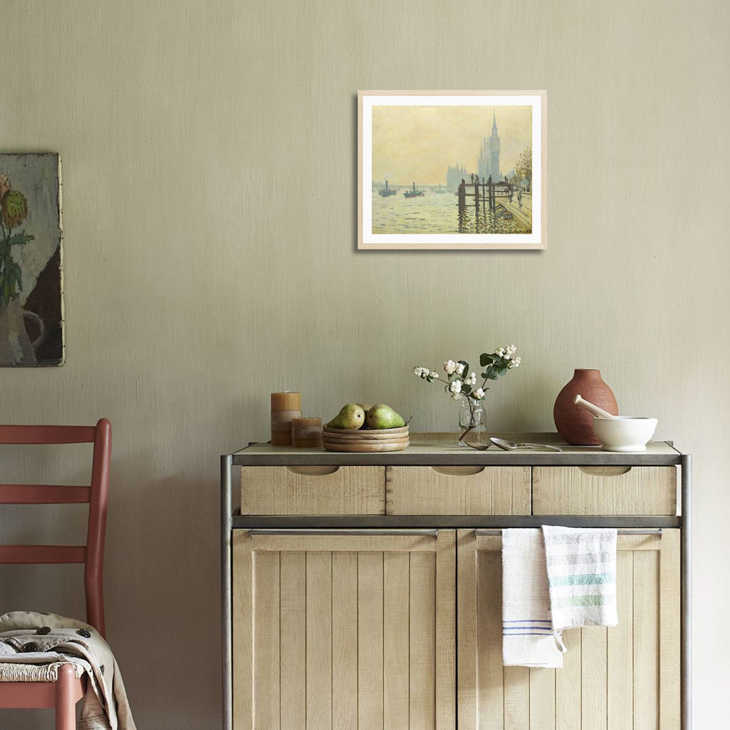 Claude Monet Wall Art The Thames Below Westminster Poster Framed