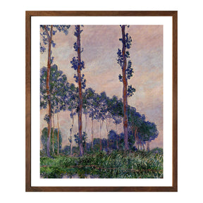 Claude Monet Wall Art Three Trees In Grey Weather Poster Framed