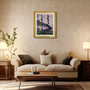 Claude Monet Wall Art Three Trees In Grey Weather Poster Framed