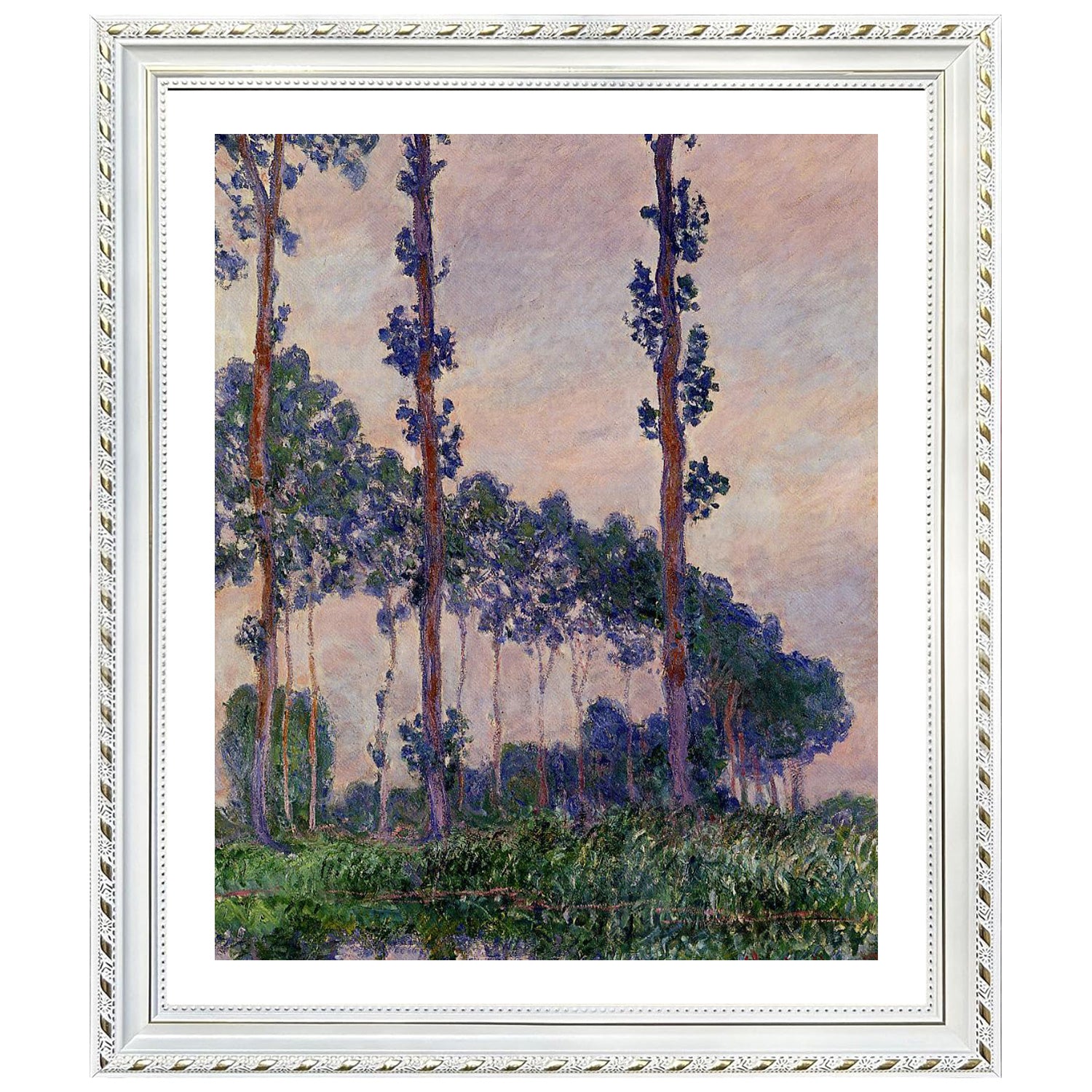 Claude Monet Wall Art Three Trees In Grey Weather Poster Framed