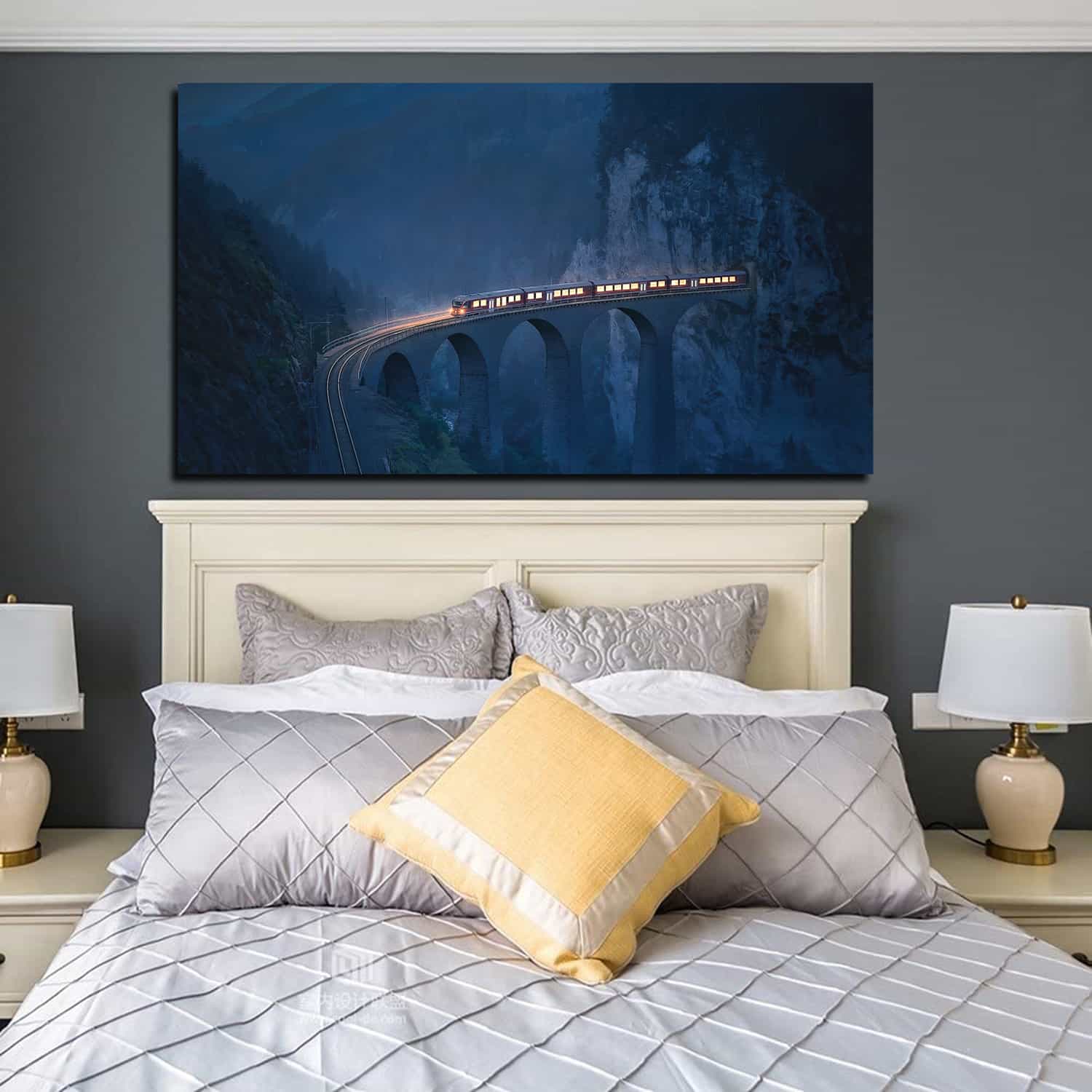 Train Coming Out Of Tunnel Canvas Art