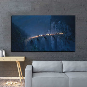 Train Coming Out Of Tunnel Canvas Art